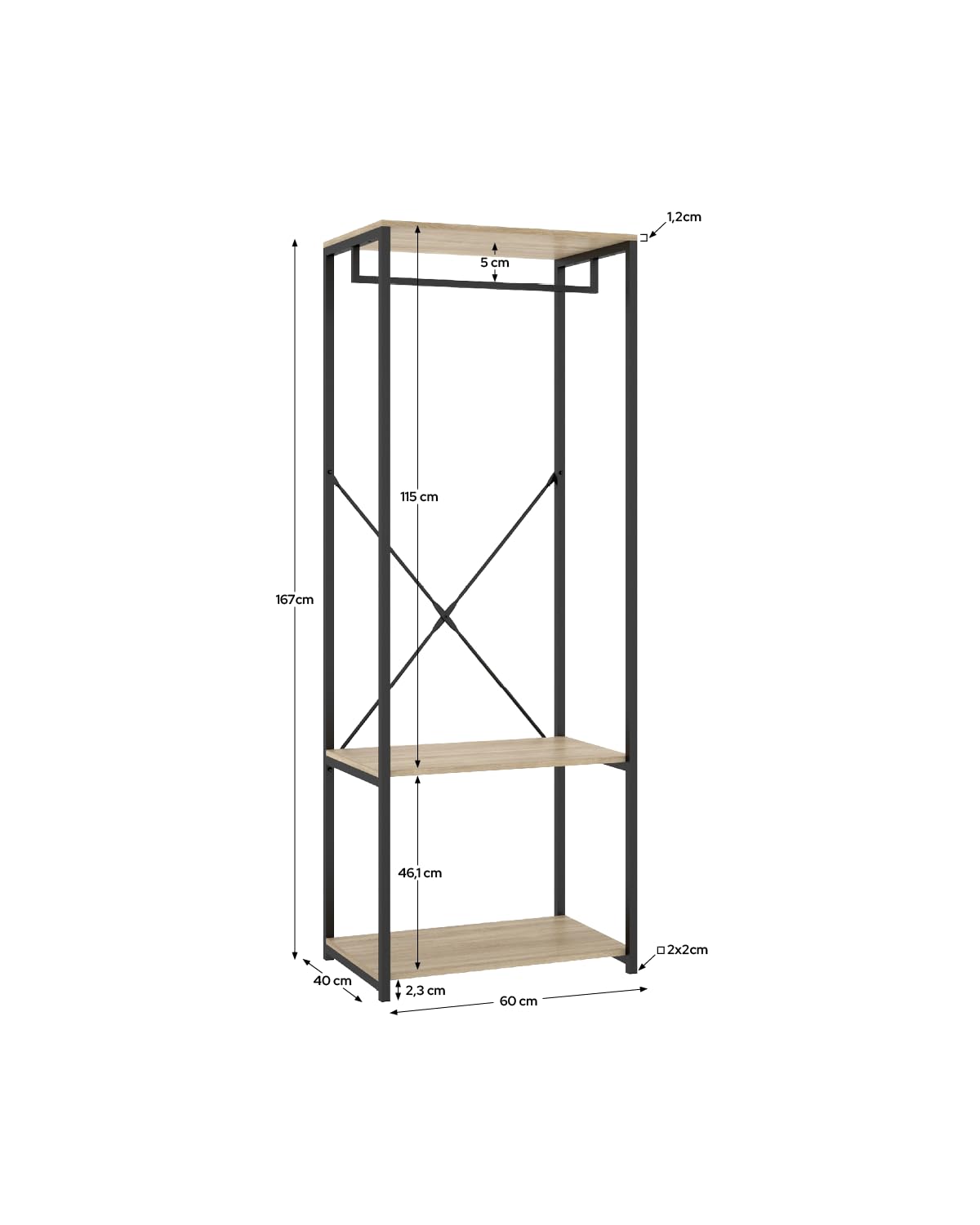 DEKIT Grupo RIMOBEL-VESTIDOR Metal 1 Cuerpo