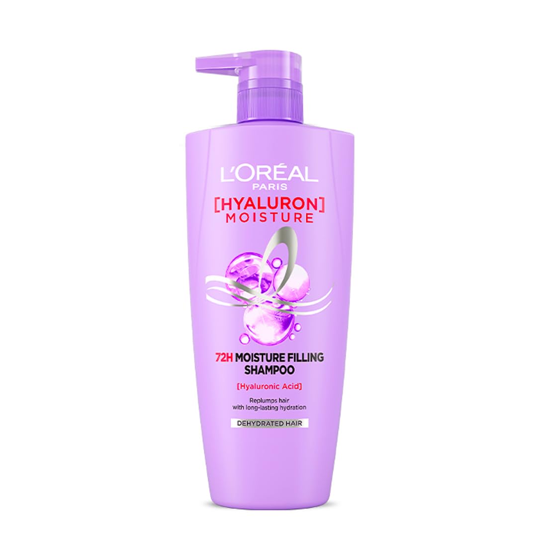 L’Oréal Paris L'Oreal Hyaluron Moisture 72H Moisture Filling Shampoo | With Hyaluronic Acid | For Dry & Dehydrated Hair | Adds Shine & Bounce 650ml