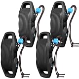 AWEMUFA 4 Pack EVA Boat Fenders for Docking, Large Boat Bumpers for Docking Upgraded Black Boat Buoys Bumpers, Fit for Pontoon, Bass, Deck and Jon Boat