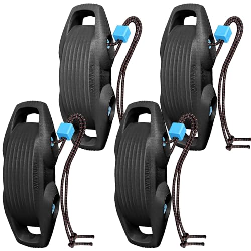 AWEMUFA 4 Pack EVA Boat Fenders for Docking, Large Boat Bumpers for Docking Upgraded Black Boat Buoys Bumpers, Fit for Pontoon, Bass, Deck and Jon Boat