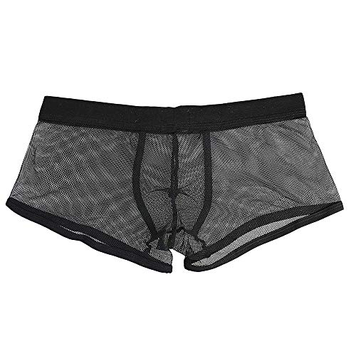 Mens Transparent Underwear See-Through Mesh Underpants Boxer Briefs Sexy T Lingerie Shorts Zulmaliu3