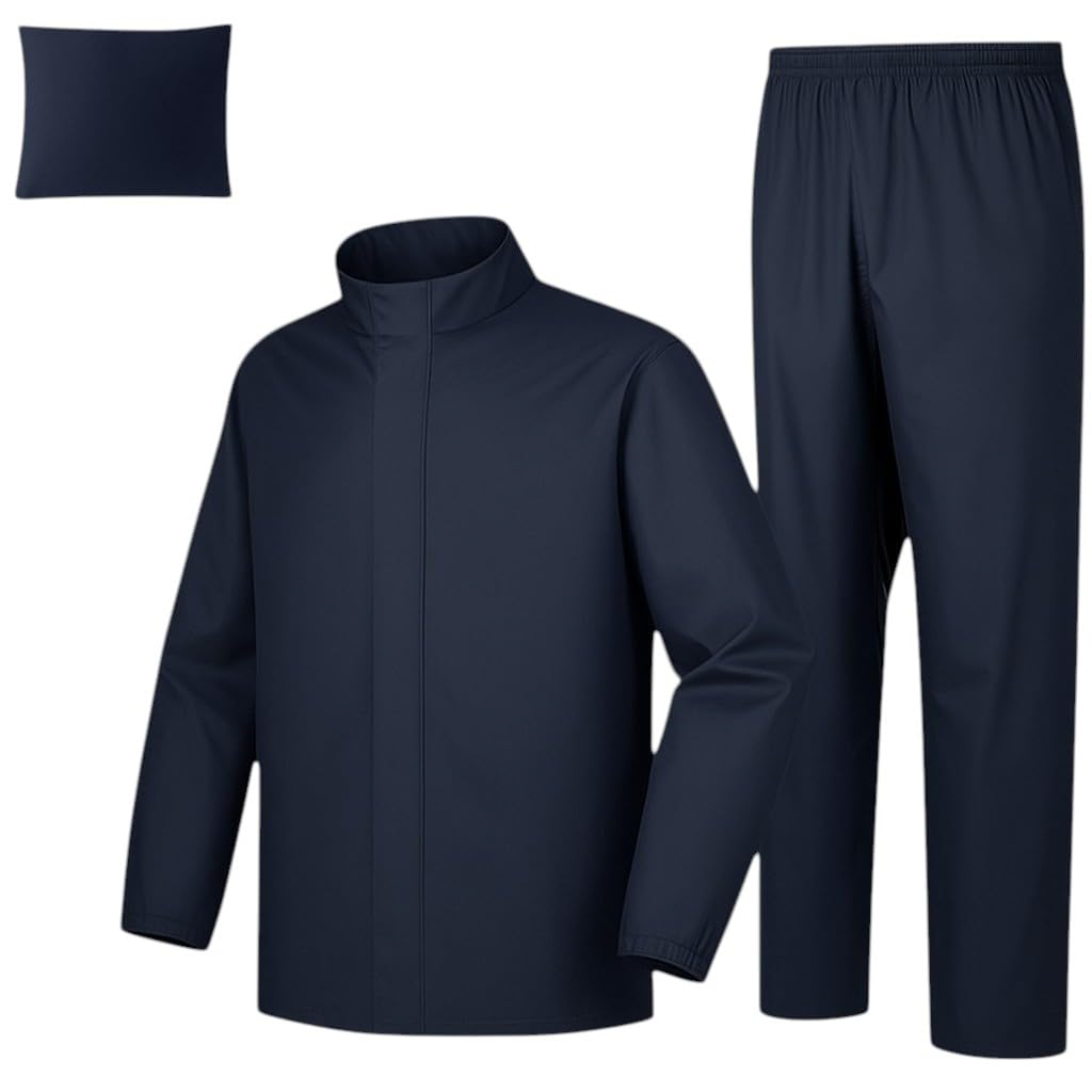 tln Waterproof Raincoat for Men | Lightweight & Durable Rain Jacket with Hood | Windproof & Breathable | Travel-Friendly, Bike & Motorcycle Use | Full-Length Protection-picture-18