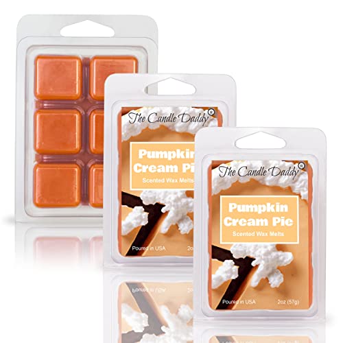 The Candle Daddy Pumpkin Cream Pie - Sweet Fall Pumpkin Cream Pie Scented Wax Melt - 1 Pack - 2 Ounces - 6 Cubes Halloween Pumpkin Spice