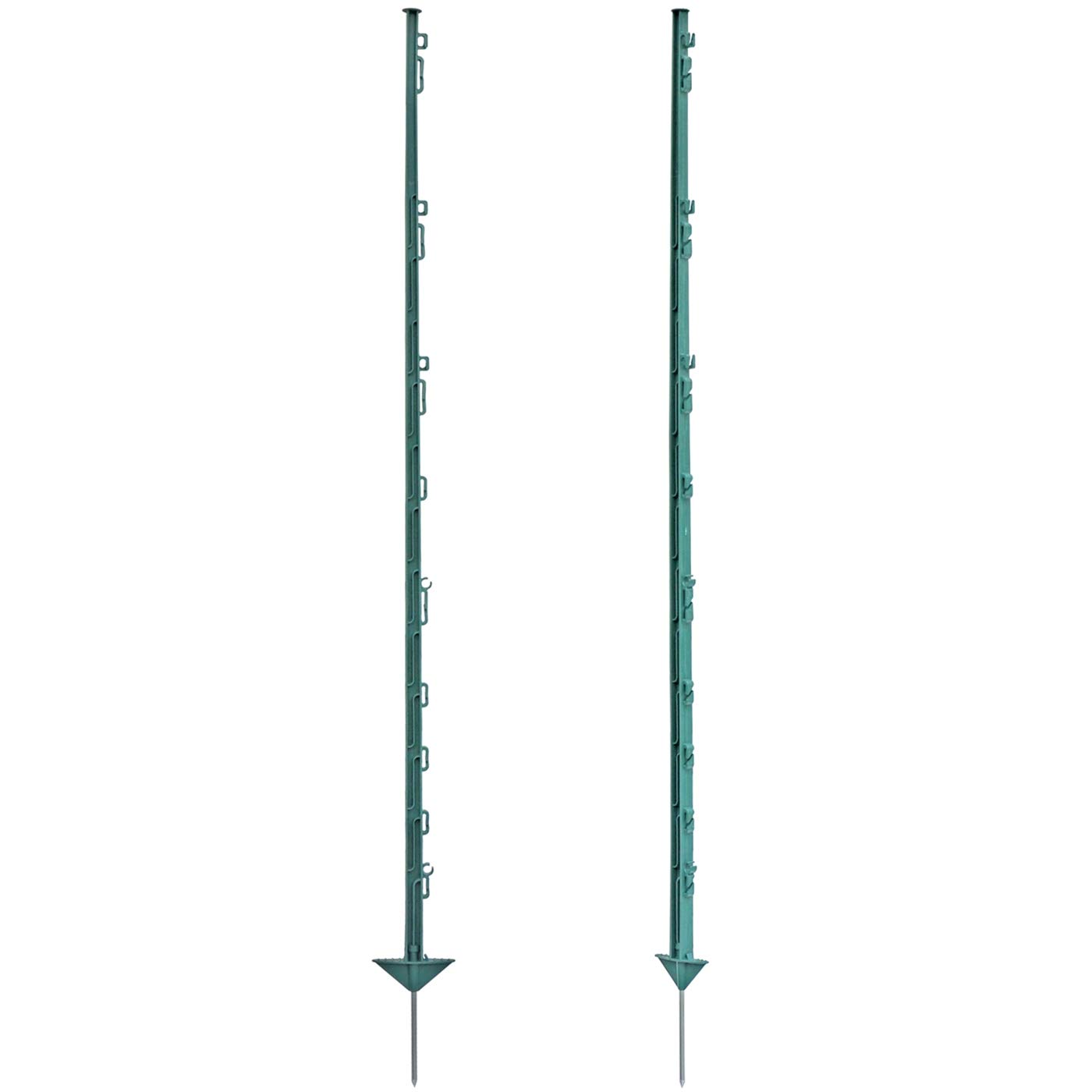 VOSS.farming 20 pz. Pali in plastica, recinzioni elettriche, Lunghezza 150 cm, con 14 Occhielli, Colore Verde