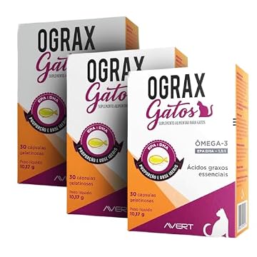 Kit 3 Unidades Ograx Gatos - 30 cápsulas