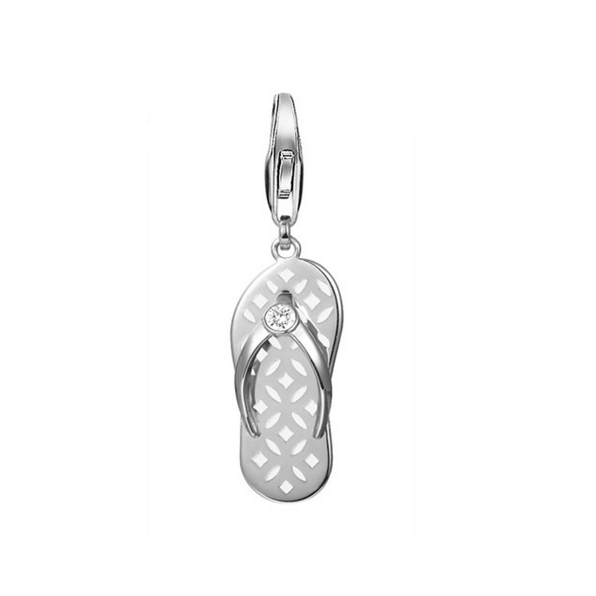 Esprit Damen-Charm 925 Sterling Silber rhodiniert Zirkonia ESCH91584A000