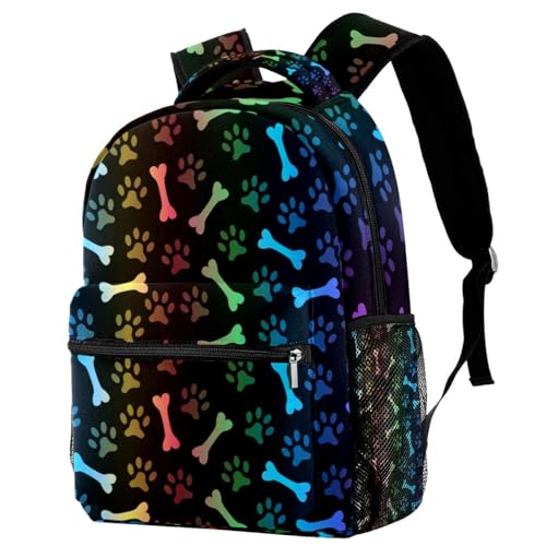 Sac à dos d'école pour adolescentes et adolescents, sac de voyage multicolore 40cm