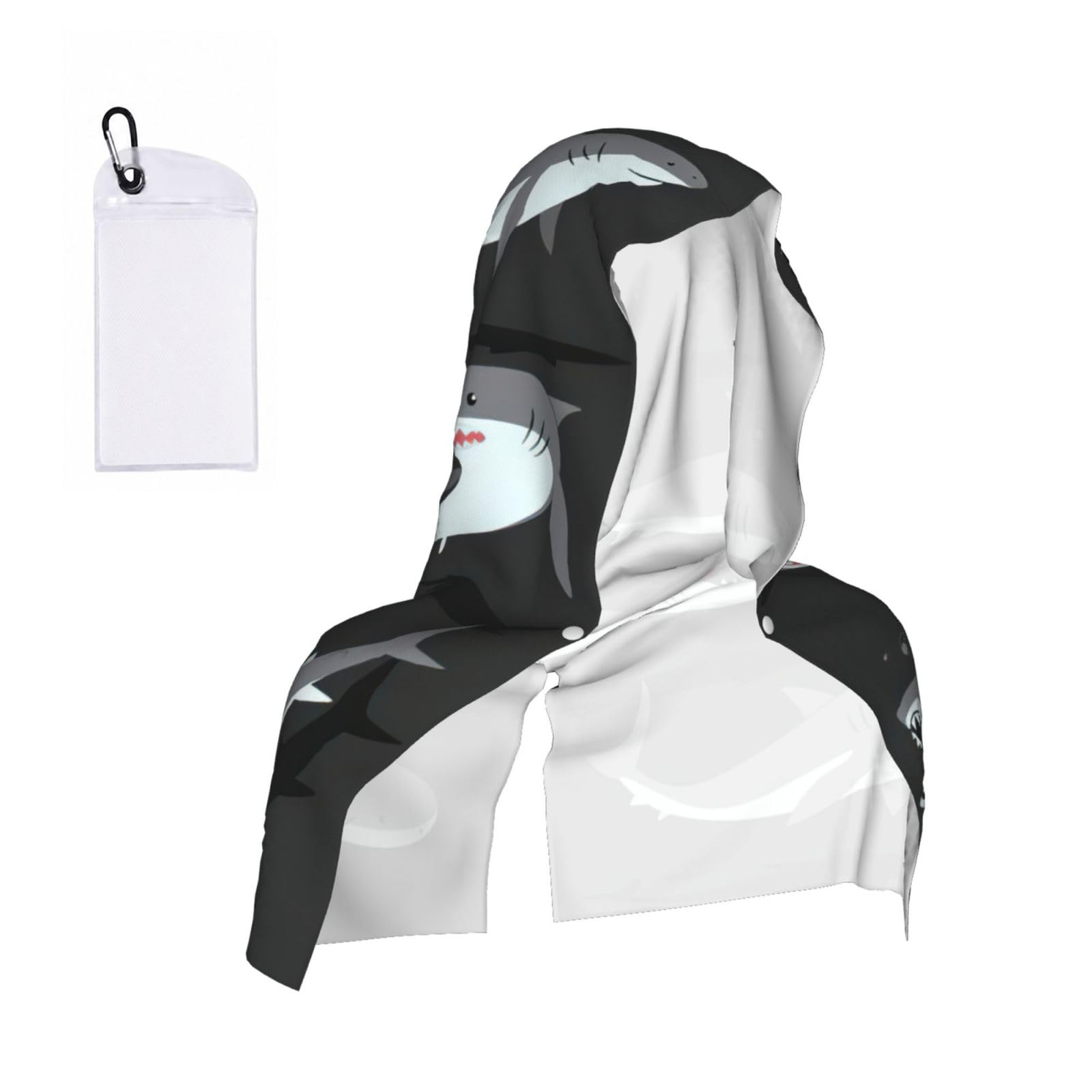 ZYJHYY Shark Print Unisex Swimming Towel Practical Camping Towel Skin-Friendly Cooling Towel For Workout Training