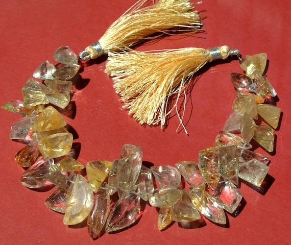 Quartz rutilé doré de qualité gemme, pierres taillées 10-18mm pour bijoux fins