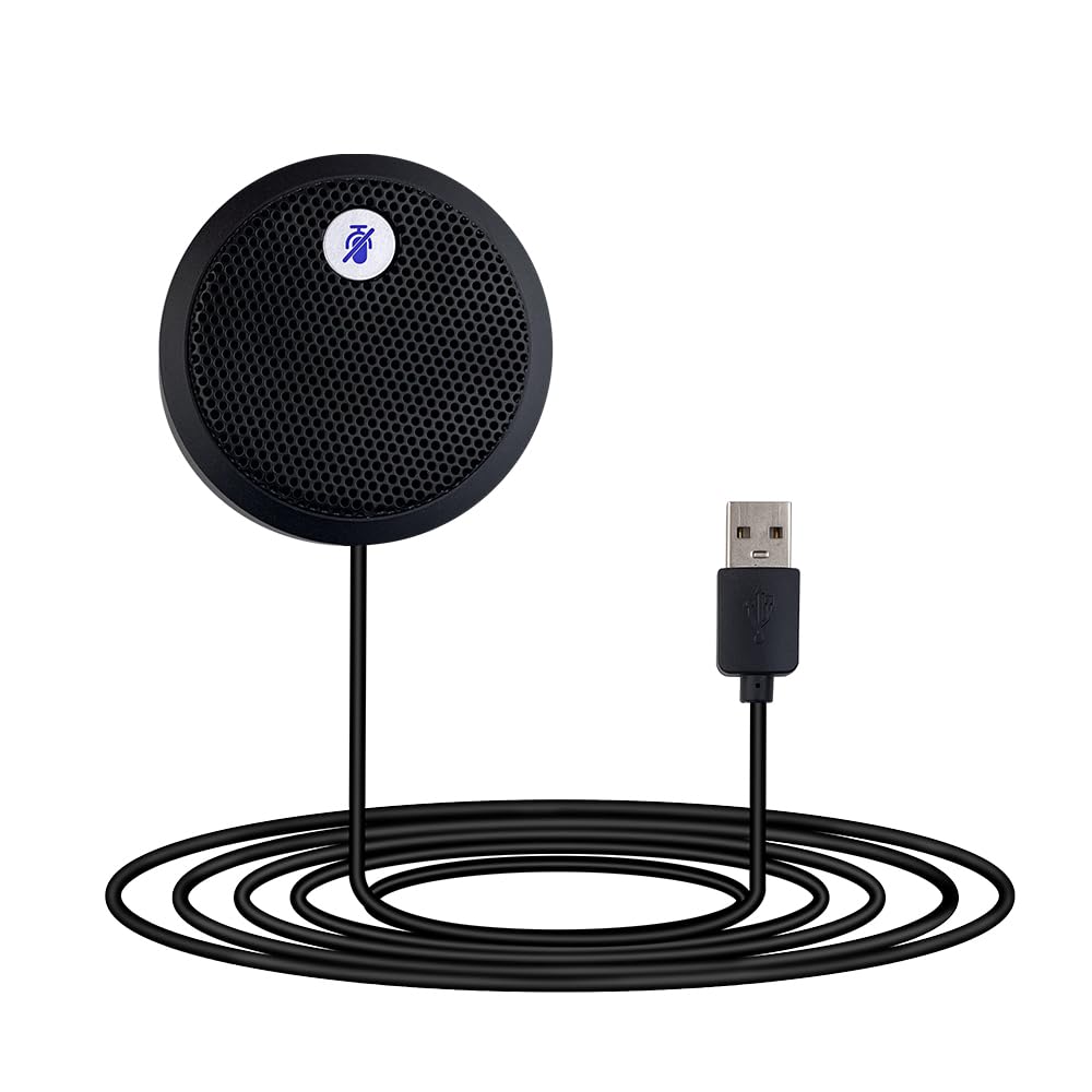USB Computer Microphone, Conference USB Microphone, Mute Button with LED Indicator, Omnidirectional Condenser PC Mic for Video Conference, Plug&Play for PC, Laptop, Mac(No Speaker)-picture-22