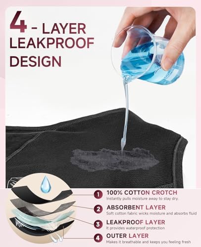 High Waist Leakproof Period Panties for Heavy Flow - 3 Pack - Image 4