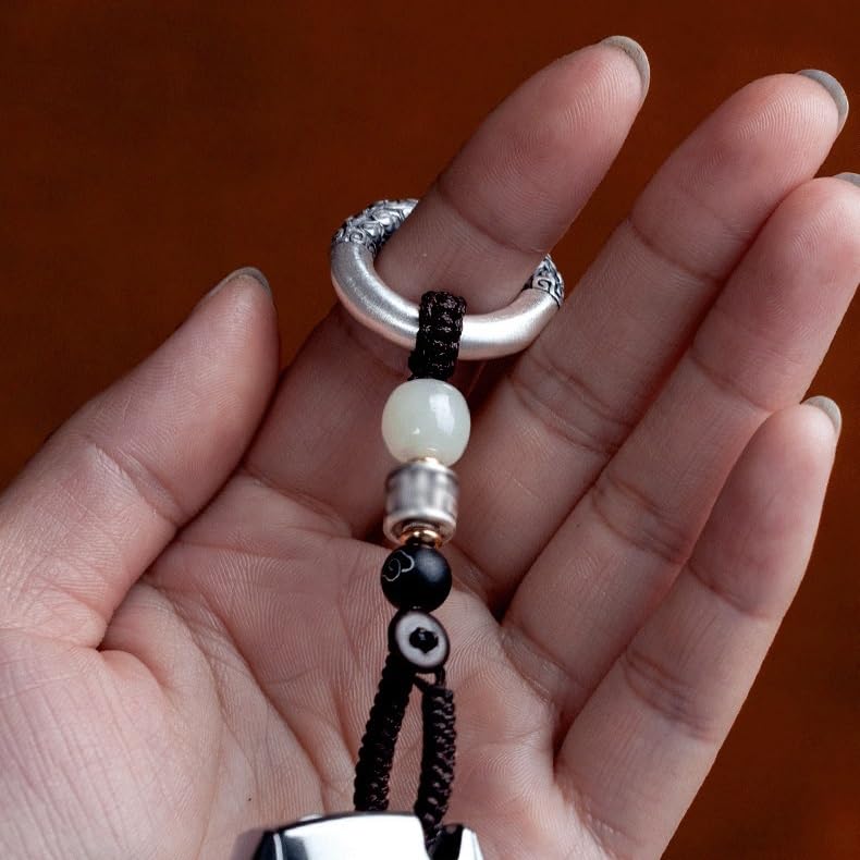Portachiavi per Auto Portachiavi for auto Argento nuvola di buon auspicio Ciondolo for cellulare Uomini e donne Fibbia della pace Zaino retrò Appeso Gioielli Decorazione chiave