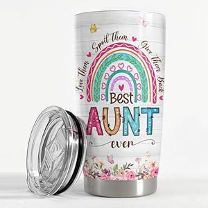 SANDJEST Aunt Tumbler 20oz Best Aunt Ever Cup Gift Stainless Steel Insulated Tumblers Coffee Travel Mug Auntie Cup Aunts Gift for Birthday Christmas SANDJEST Aunt Tumbler 20oz Best Aunt Ever Cup Gift Stainless Steel Insulated Tumblers Coffee Travel Mug Auntie Cup Aunts Gift for Birthday Christmas