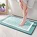 Color G Tappeto Bagno, 40 x 60 cm Tappeto Doccia Antiscivolo in Microfibra, Tappetino Bagno Lavabili in Lavatrice, Assorbente e Morbido (Verde)
