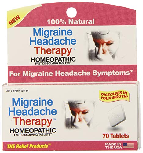 The Relief Products Migraine Headache Therapy Fast Dissolving Tablets, 70 Count