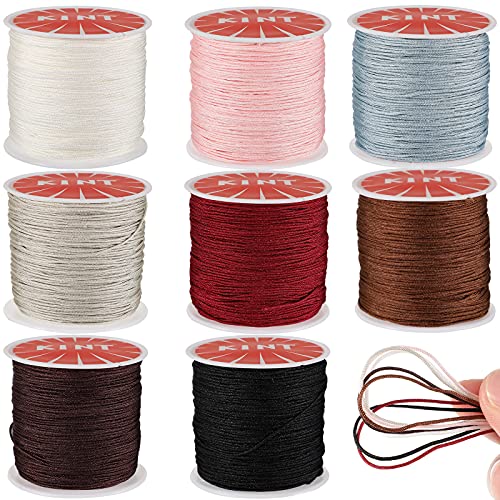 8 colors 0.8 mm nylon knotting cord, thread beading cord nylon co…