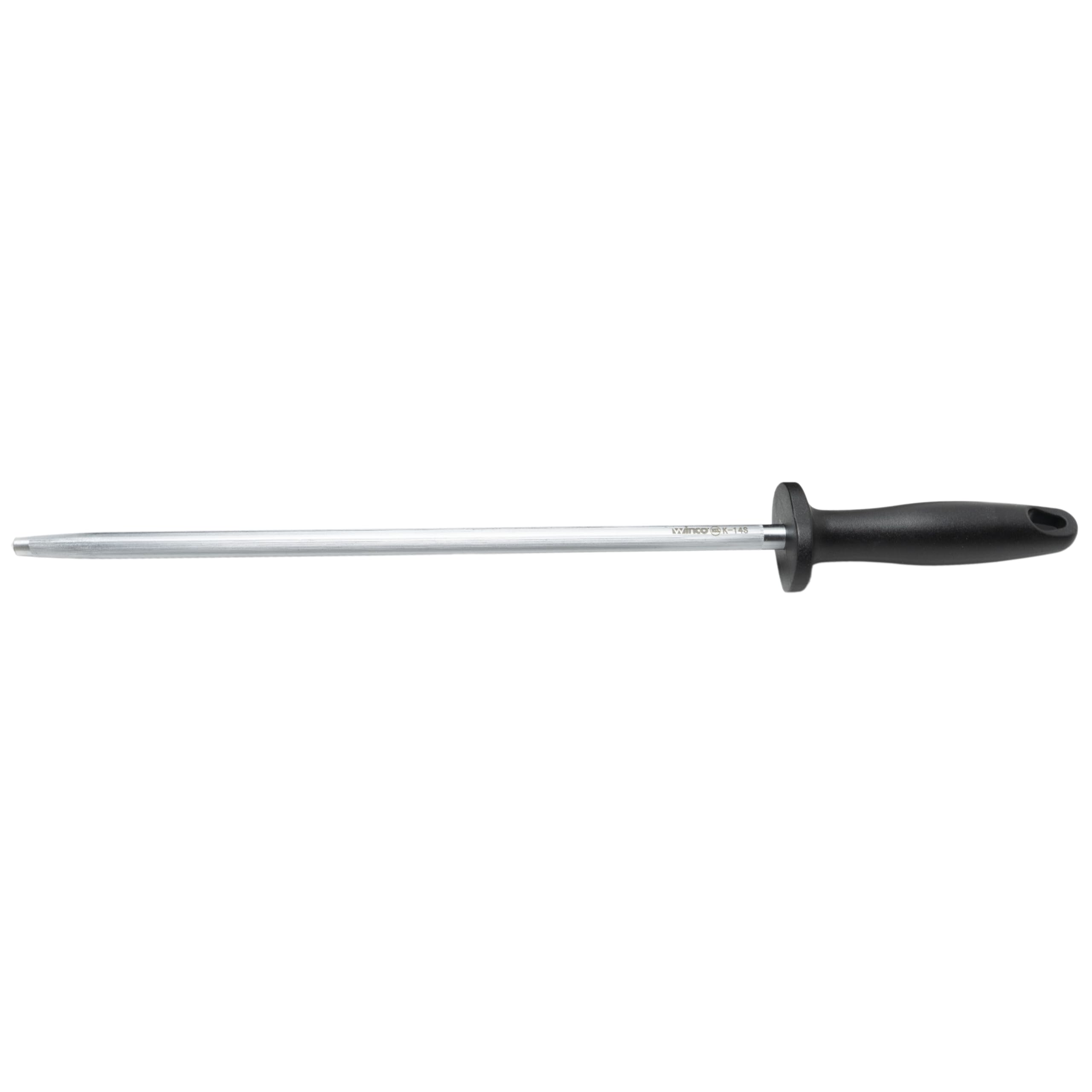 14" Stainless Steel Sharpening Steel by Winco – 4″, Stainless Steel, Model K-14S
