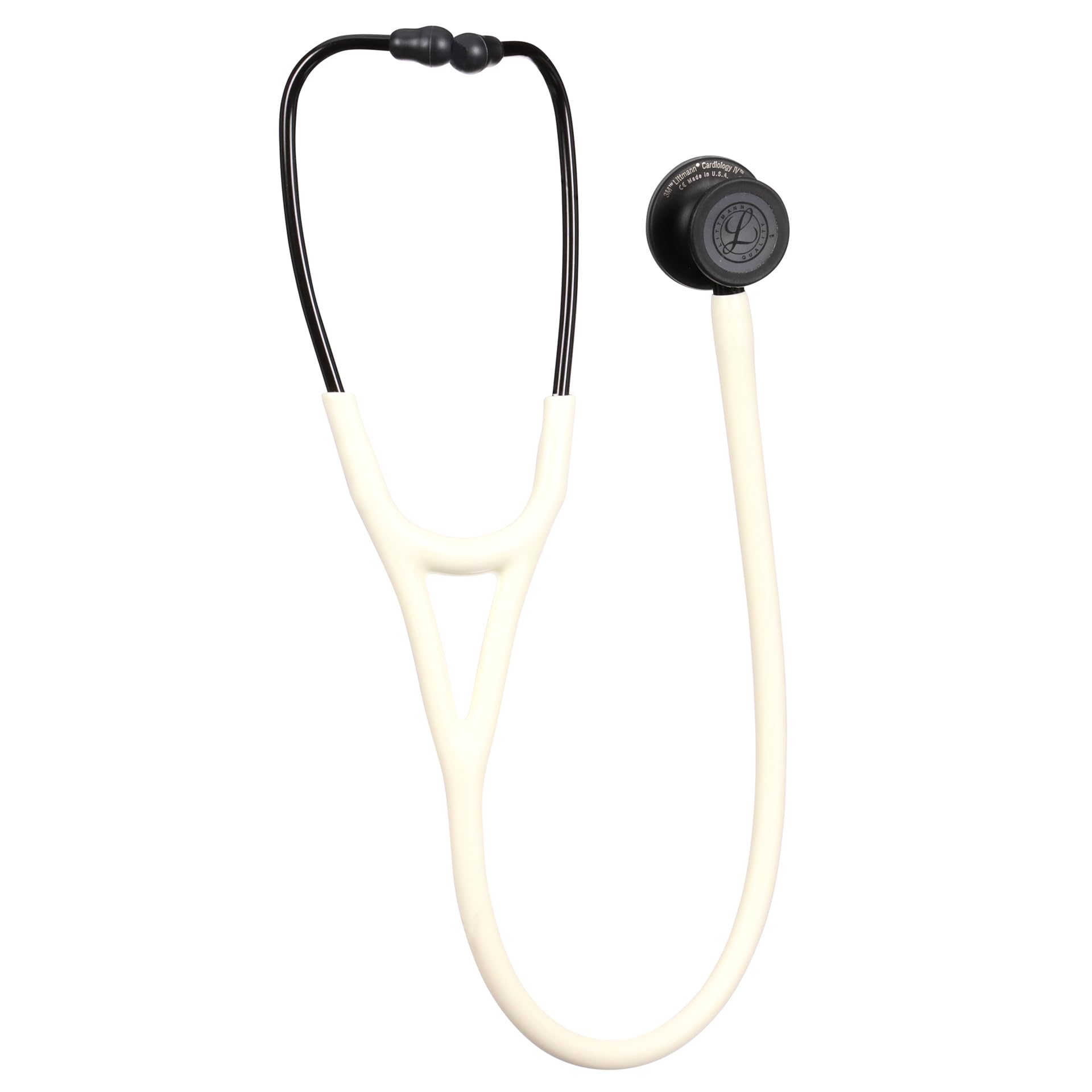 3M Littmann Cardiology IV Estetoscopio con Grabado Gratuito y Linterna Pupilar de Regalo (Satin Alabast/Black Edition)