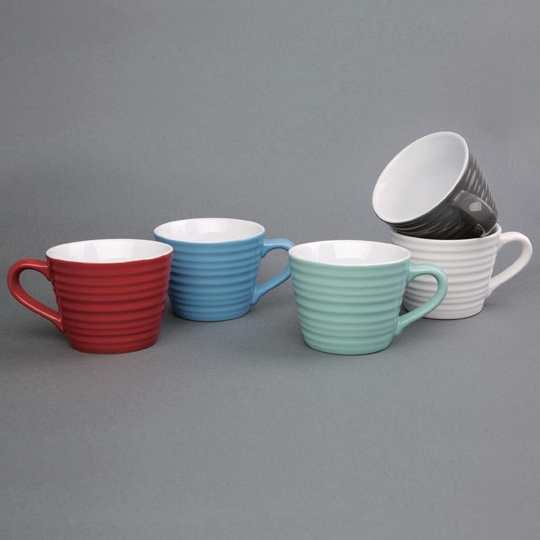 Olympia Café Aroma Tazze in Aqua - Gres - 230 ml 8oz - 6 pz