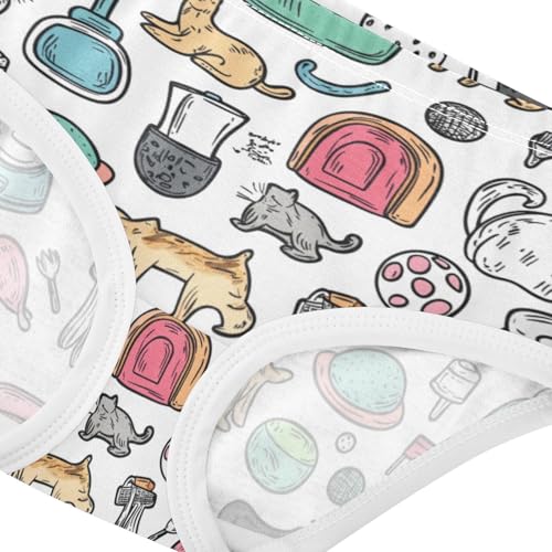ZZKKO Pet Toys Girls Underwear Toddler Panties for Girls Comfort Brief Size 8Y3