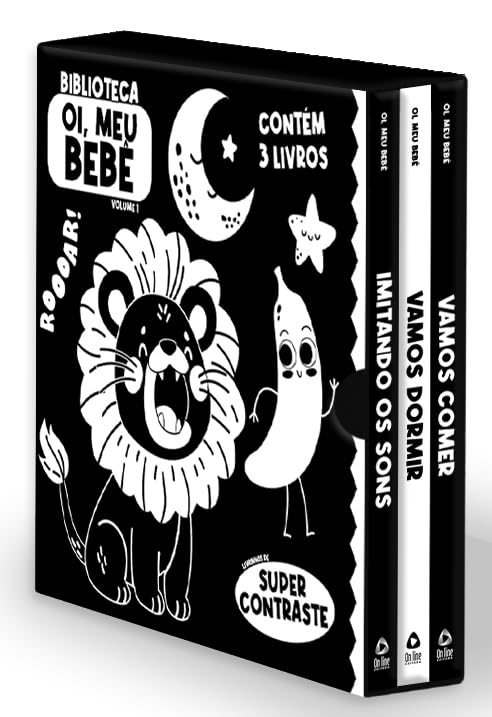 Biblioteca Oi, Meu Bebê – Contraste: Box com 3 Livrinhos