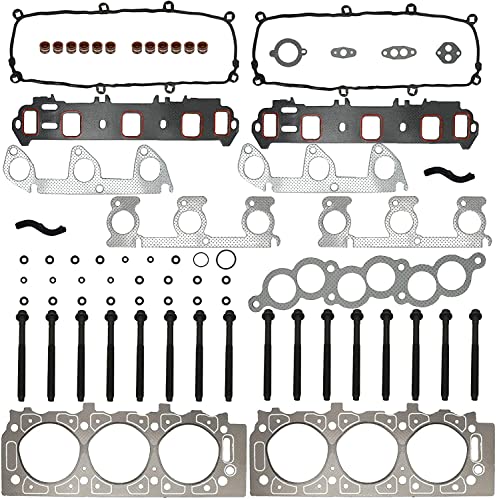 Image of Cylinder Head Gasket Set with Head Bolts Compatible with 1998-2001 Ford Ranger 1998-01 Mazda B3000 Head Gasket Kits 3.0L V6 HS9902PT ES72174