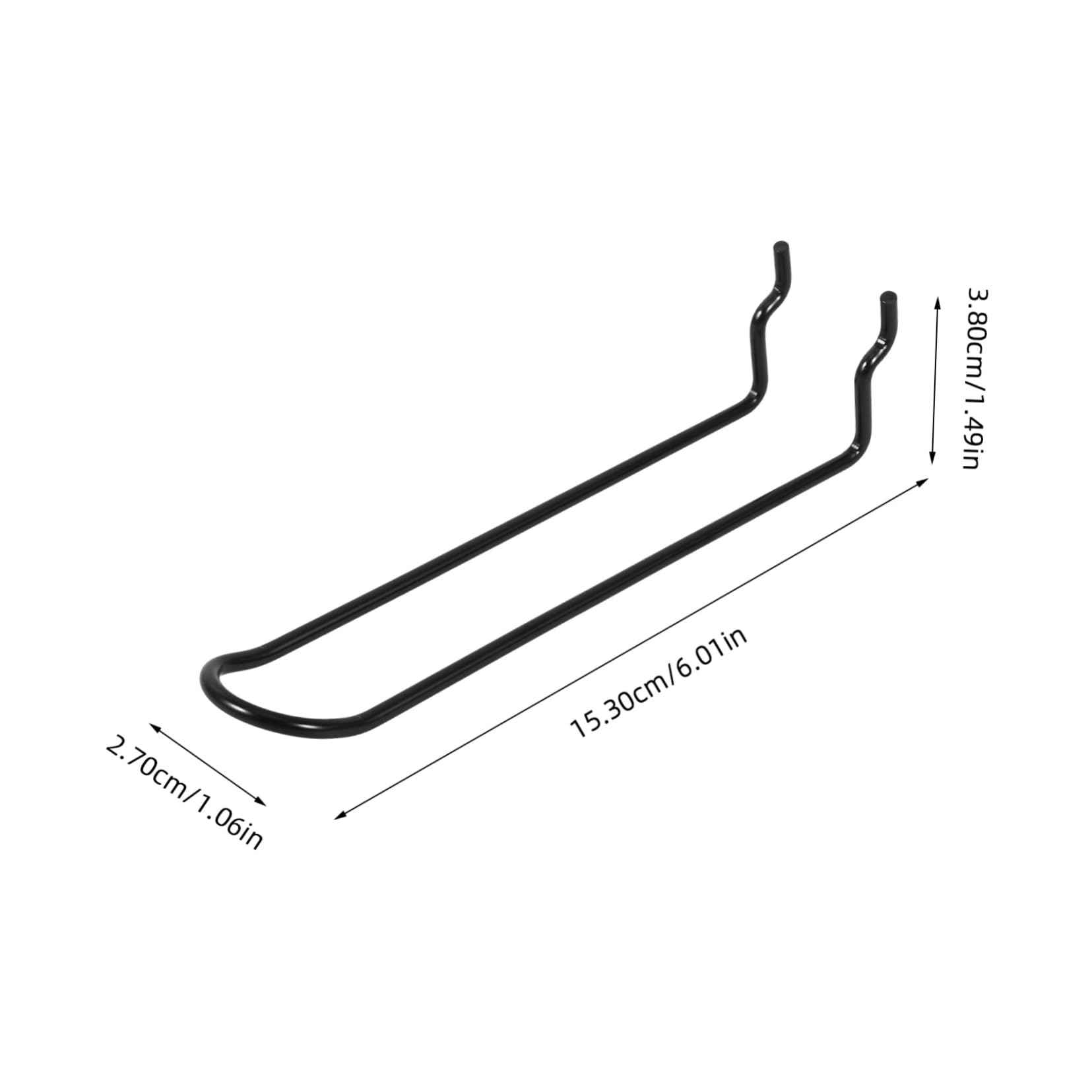 SOESFOUFU 10pcs Stainless Steel Pegboard Hooks for Hanging Tools Double Loop Pliers Organizer Garage Accessories Easy Install Heavy Duty