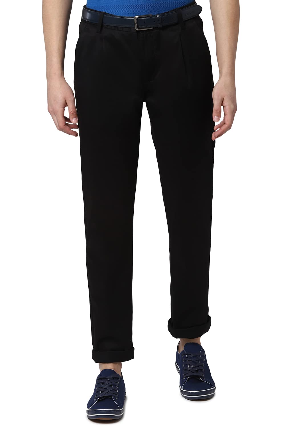 Peter England Men's Slim Casual Pants