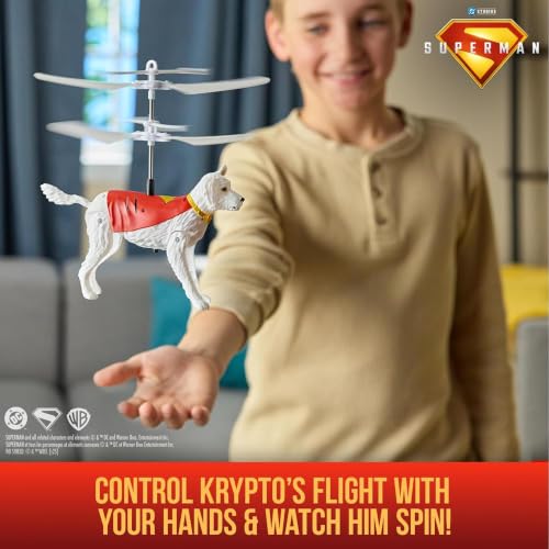 Image of DC Comics Superman Flying Krypto Remote Control Hovering Superdog | 7.5 Inches