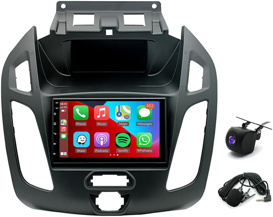 7 Inch IPS Touchscreen Car Stereo for Ford Transit Connect 2014-2018, Wireless CarPlay & Android Auto, GPS/Bluetooth/SWC/WiFi/FM/Backup Camera