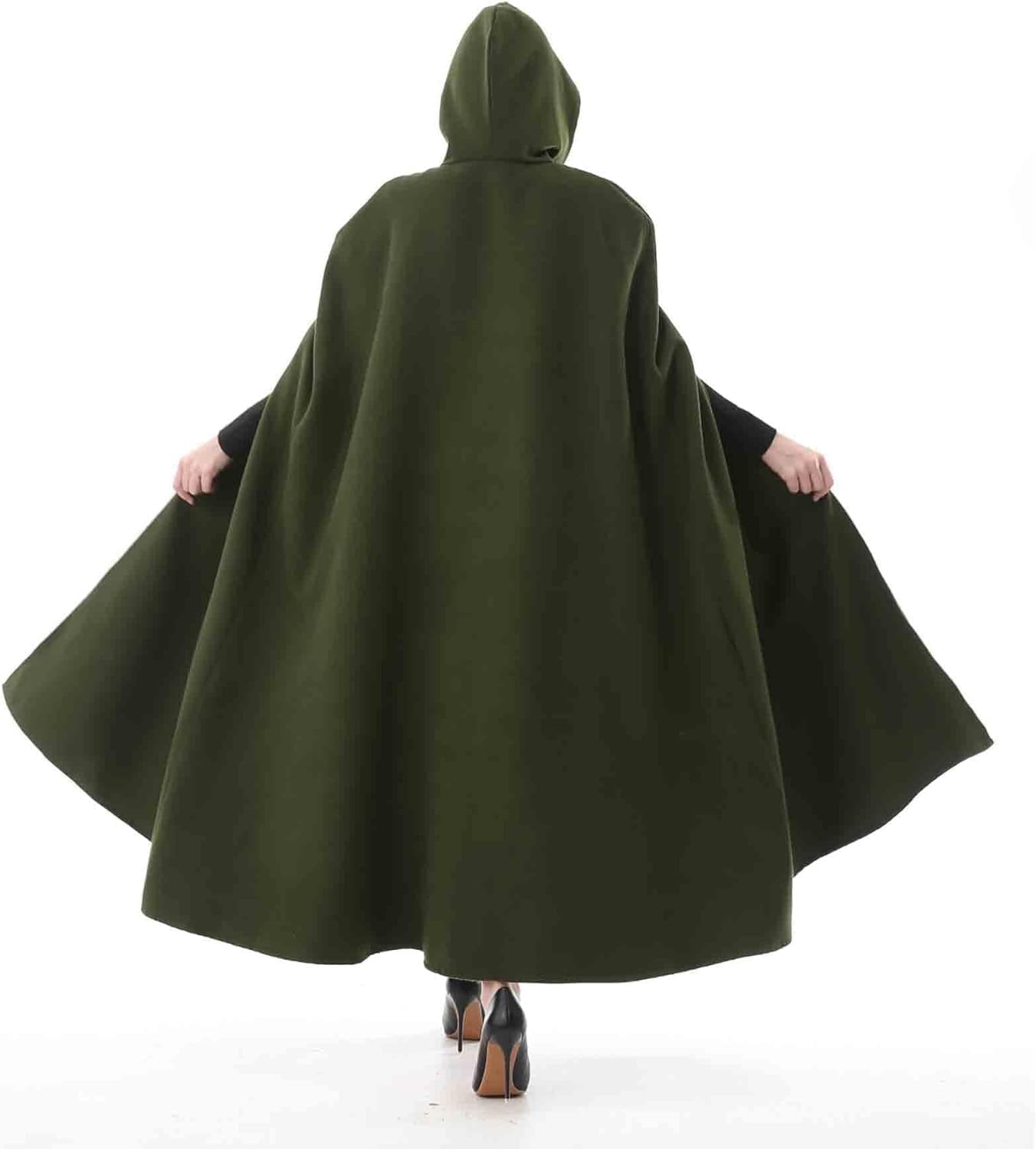 MLAFE Gothic Women's Winter Cloak with Hood - Extended Trench Coat in Harajuku Style - Image 6