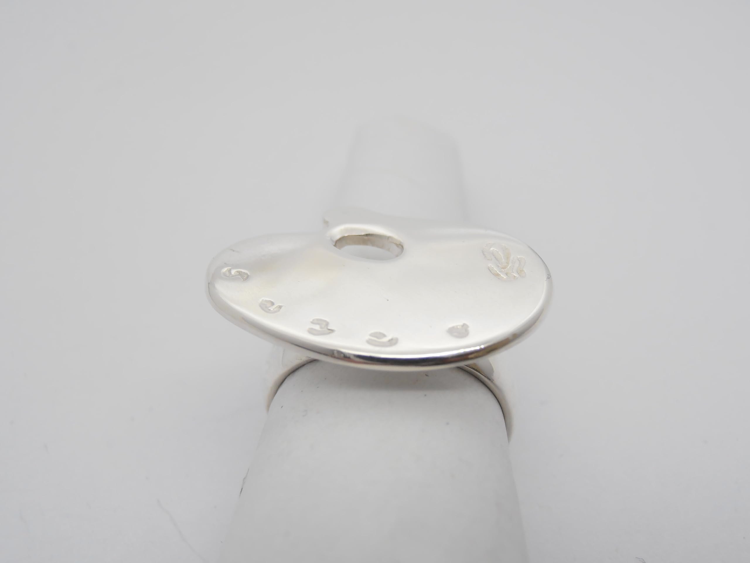 Tavolozza dei Colori : Anello in Argento 925 - Arte - Artista - Pittore - Pittrice - Pittura - Quadro - Disegno - Pennelli