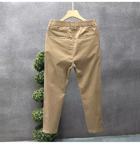 Men's Casual Trousers Summer Thin Cotton Straight Business Lighteight Dress Pants4