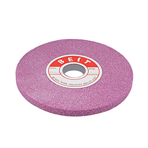 Uxcell A19031100UX0022 7-Inch Bench Grinding Wheels Pink Aluminum Oxide Pa 46 Grit For Surface Grinding cover