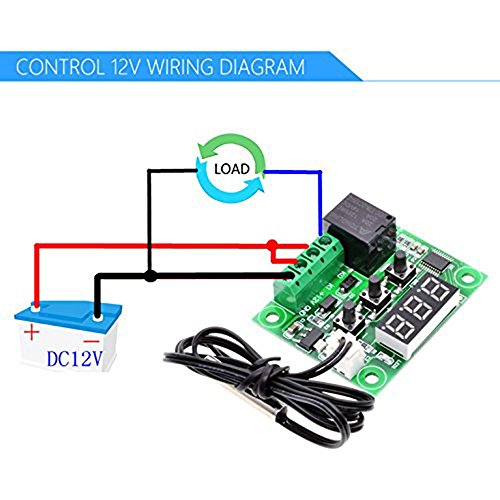 Cucudy W1209 Azul LED Digital Controlador de Temperatura Da Placa Micro Termostato Eletrônico Temp C