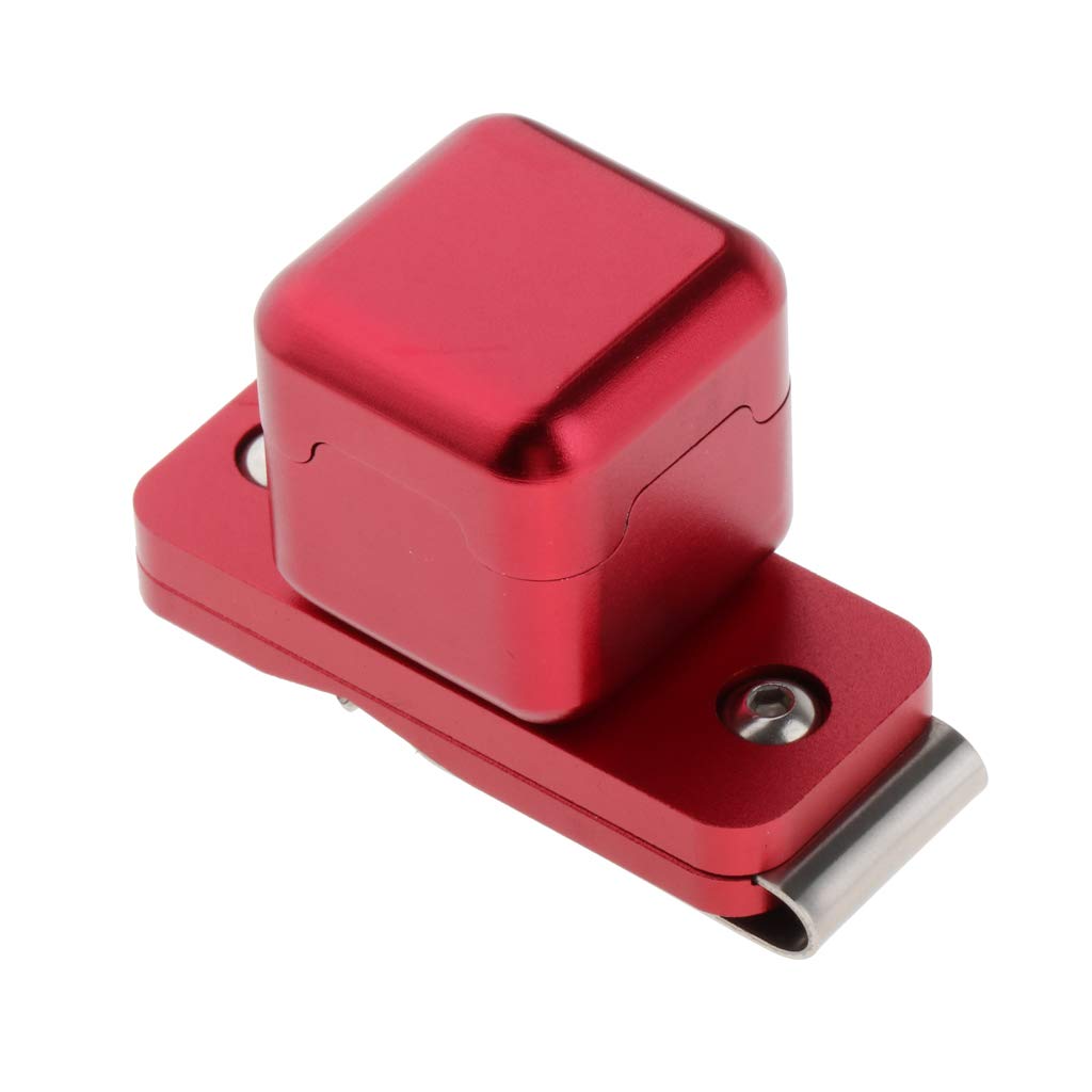 Pool Stick Chalk Holder with Clip - Portable Chalker Holder for Billiard Cue Snooker Accessory - Colors for Choose - Red