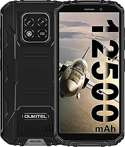 OUKITEL 12500mAh Battery Rugged Smartphone 2022 WP18, 5.93 Inches Android 11 Waterproof Mobile Phone Fast Charge+Reverse Charge, 4G LTE Dual 4G+32G/1TB SIM-Free & Unlocked Mobile Phones Face ID/OTG