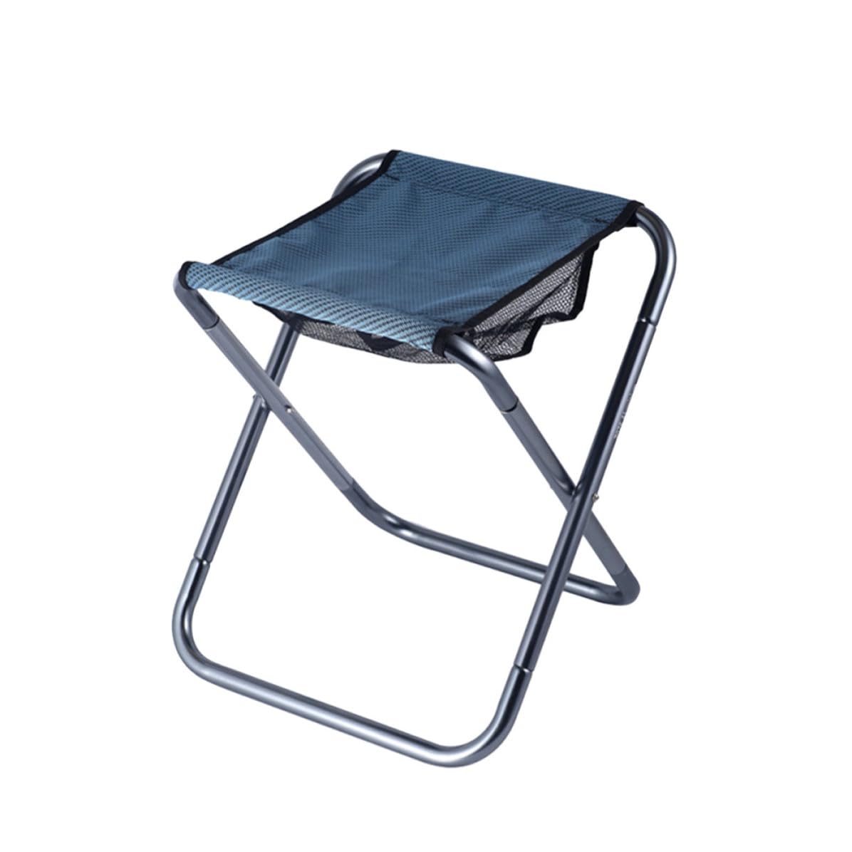 ABOOFAN Sgabello Pieghevole Seduta Comoda da Campeggio in Lega di Alluminio Portatile e Resistente Blu per Pesca e Escursionismo All'aperto