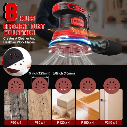 Cordless Orbital Sander for Milwaukee 18V