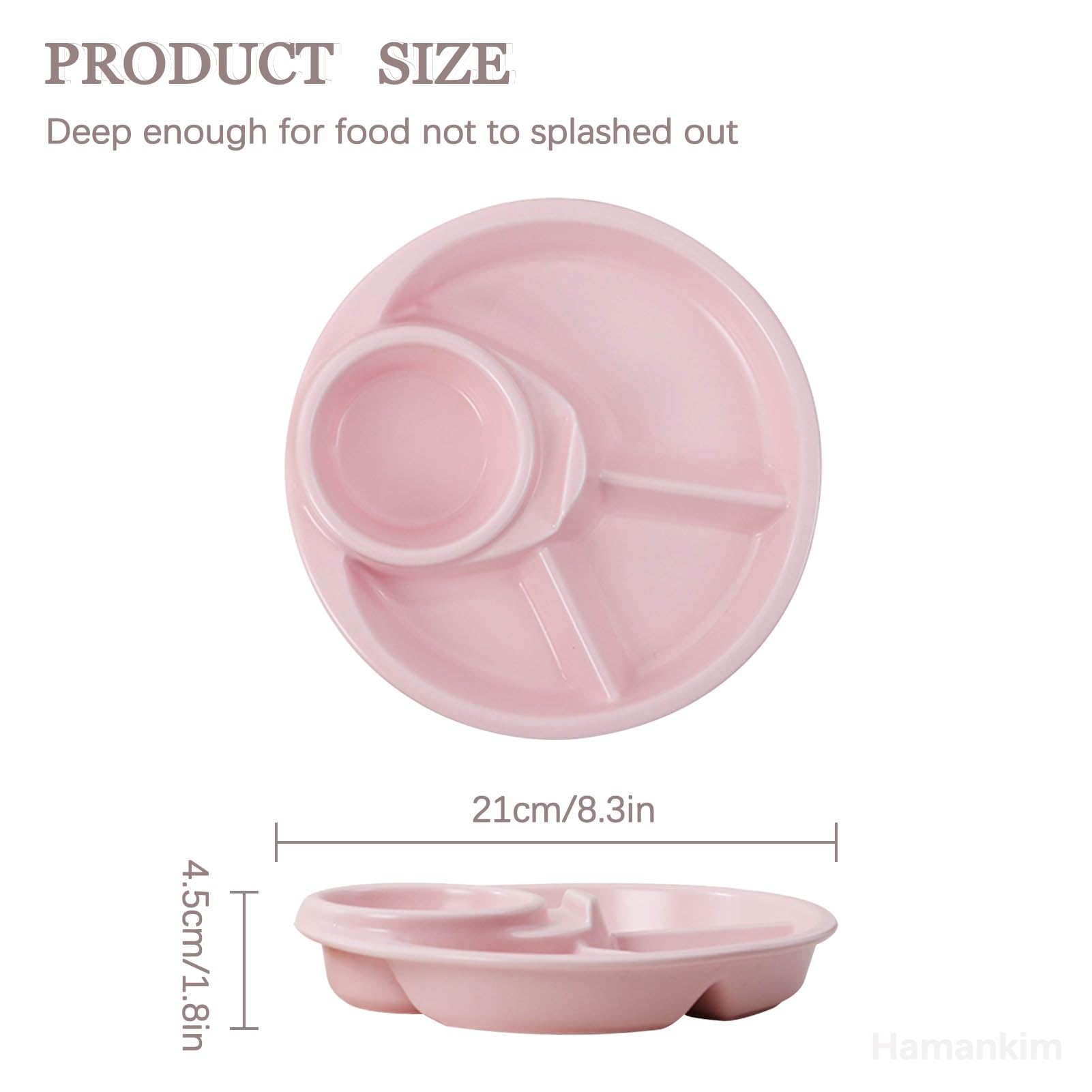 Półmisek na przekąski, podzielony talerz obiadowy do domu/restauracji taca do przechowywania żywności do domu, 20 cm, porcelanowy talerz, nadaje się do kuchenki mikrofalowej i zmywarki,