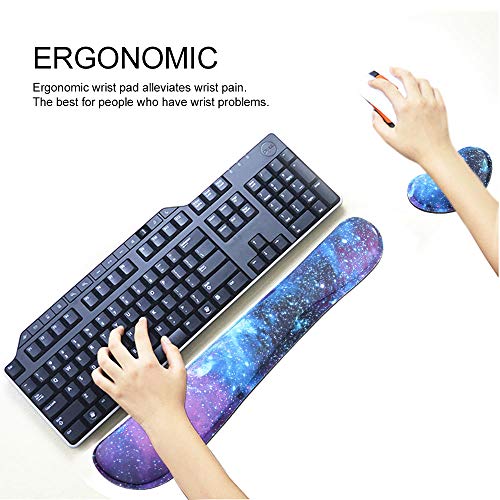 Eyscar MPH-KM19 Wrist Rest For Computer Keyboard And Mouse Pad Support Memory Foam Set Easy Typing And Wrist Pain Relief Ergonomic Lightweight Anti-Skid Wrist Cushion For Office Gaming Laptop Mac thumb #1
