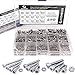 Comdox 520pcs M2 M3 M4 Stainless Steel Hex Socket Head Cap Screws Nuts Assortment Kit with Box (304 Stainless Steel)