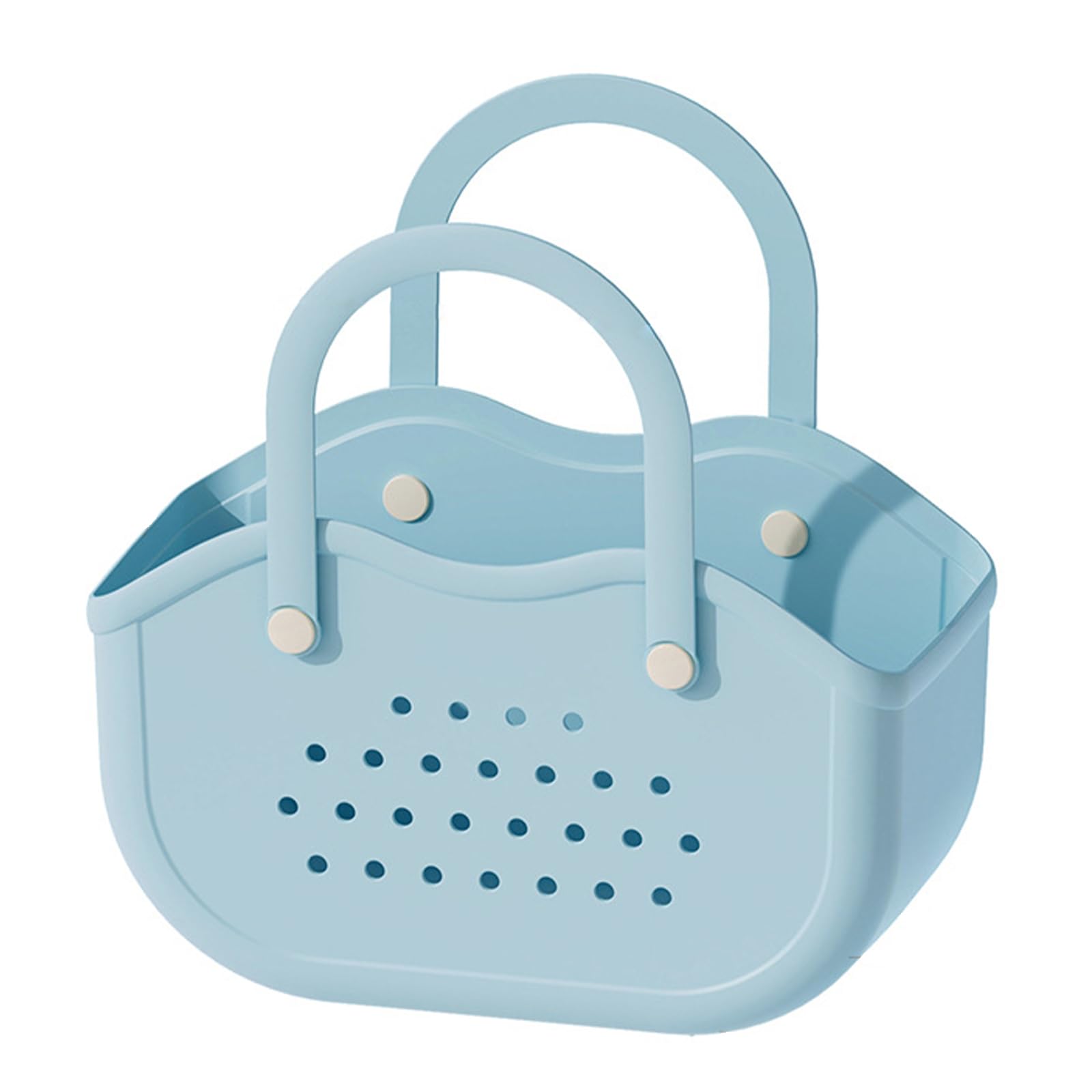 HENYGEN Sturdy Bathroom Basket with Drainage Holes and Ergonomic Handle Shower Organizers Portable Shower Basket