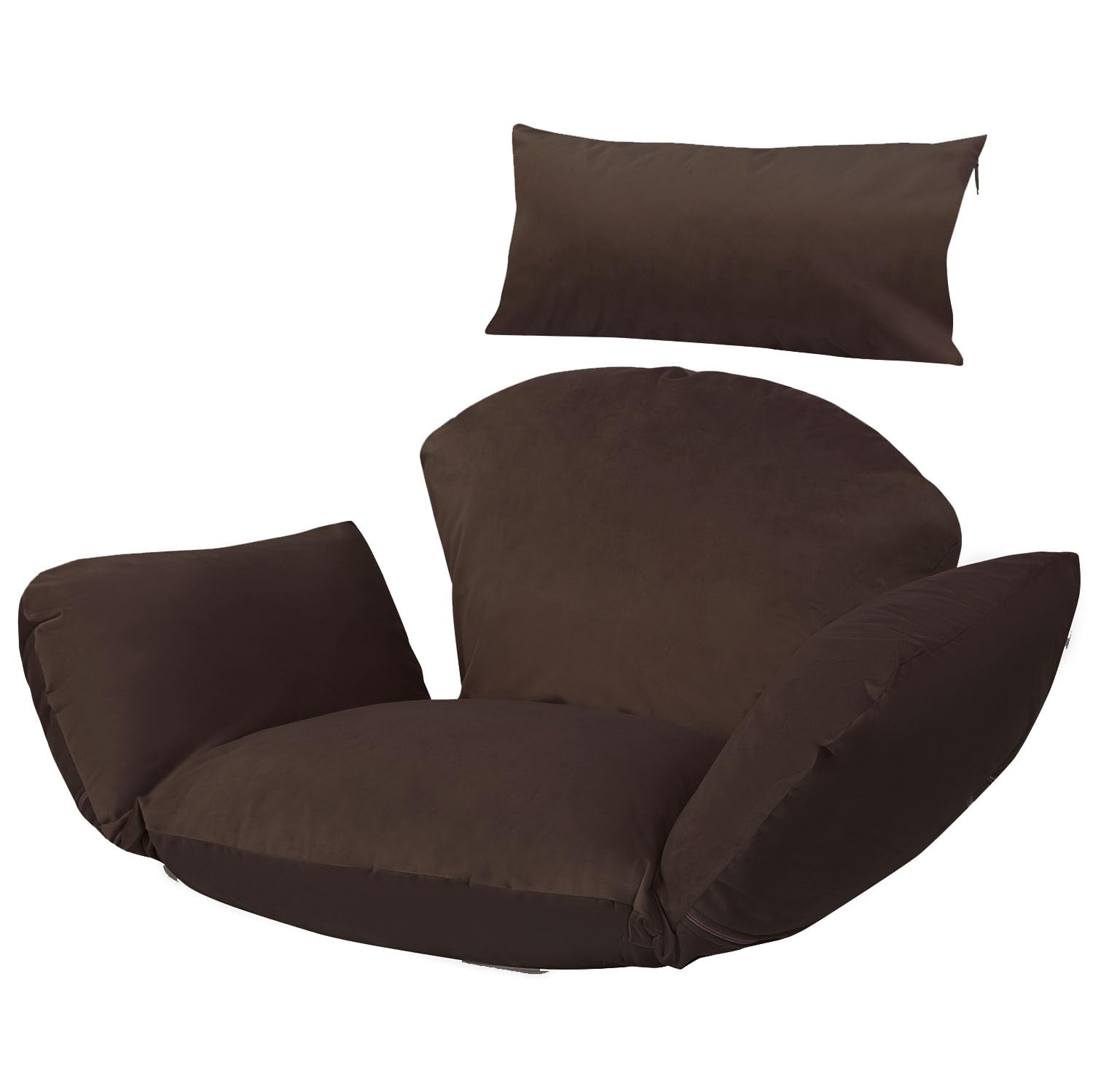 Hangstoelkussen van Velour, Opknoping Ei Hangstoel Kussen, kussen voor polyrotan hangschommel, schommelmand kussen, rugkussen voor teraas en tuin, Stoel Pad voor hangschommel Brown Braun [114 Hangstoelkussen van Velour, Opknoping Ei Hangstoel Kussen, kussen voor polyrotan hangschommel, schommelmand kussen, rugkussen voor teraas en tuin, Stoel Pad voor hangschommel Brown Braun [114