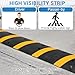 2 Pack Rubber Speed Bump, 6 FT 2-Channel Speed Bumps, 25,000 LBS Load Capacity Modular Heavy Duty Speed Bumps Humps with 8 Bolt Spikes for Asphalt Concrete Gravel Driveway