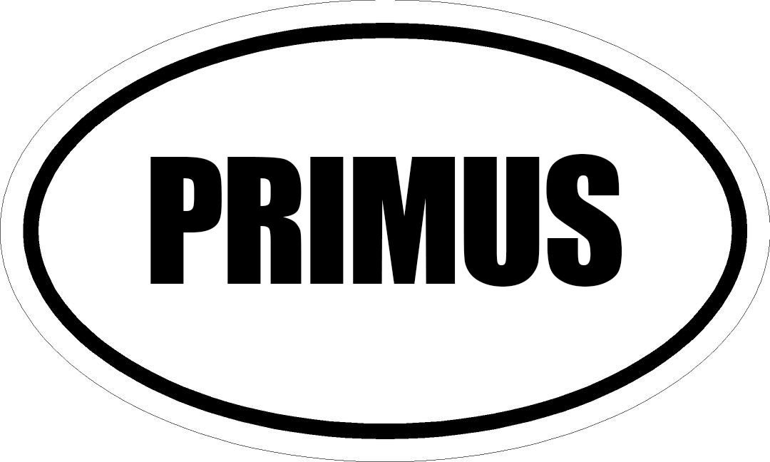 Beach Graphic Pros 6" Printed Euro Style Oval Primus Decal Sticker décor Impact Font Style.
