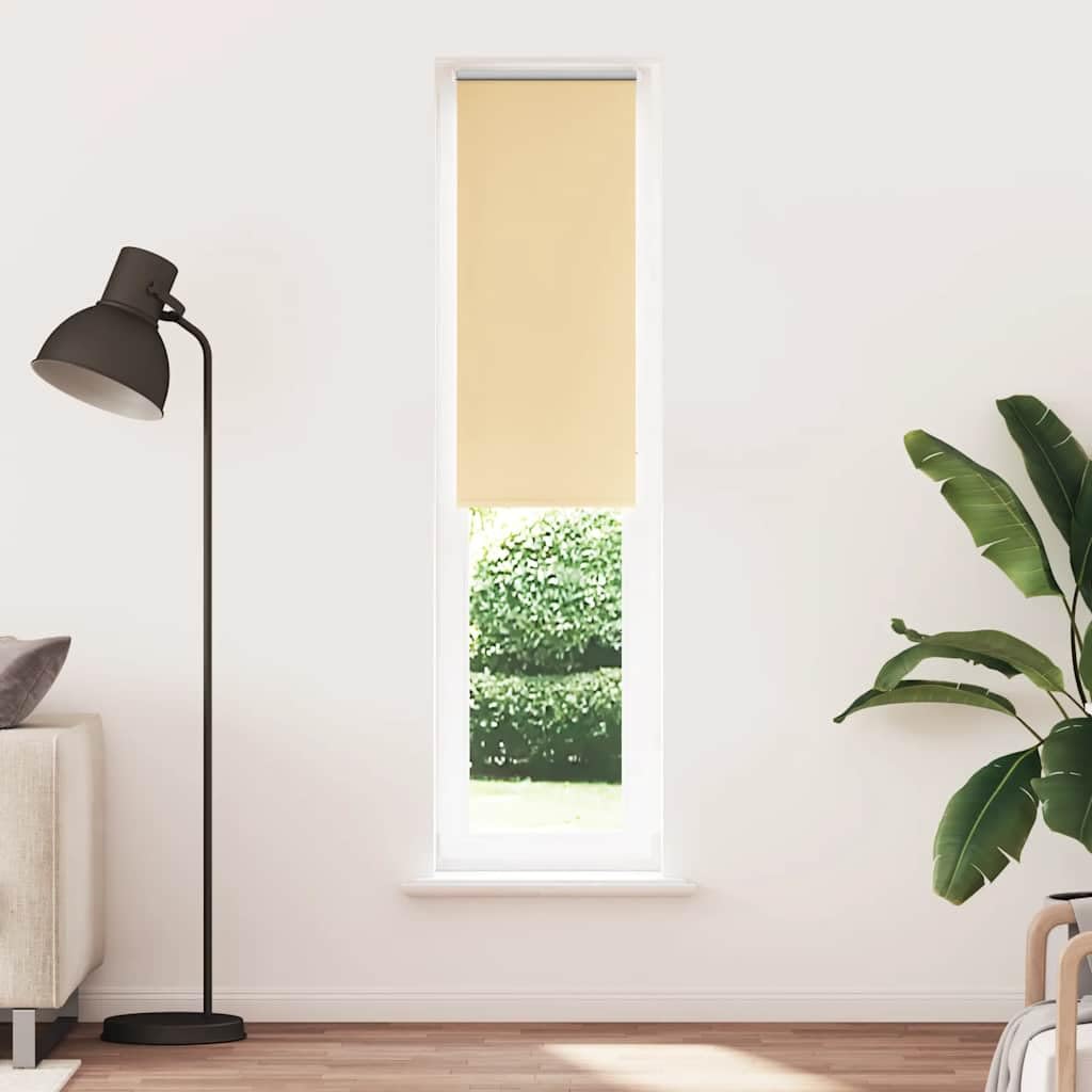 Store enrouleur occultant beige 60 x 210 cm brise-vue de fenêtre thermique