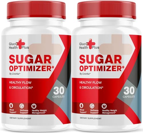 (2 Pack) Gluco Health Plus - Official GlucoHealth Plus Glyco Optimizer Formula, Premium Support For Health & Overall Wellbeing, All Natural GlucoHealth Plus Support Pills, 60 Capsules For 2 Months
