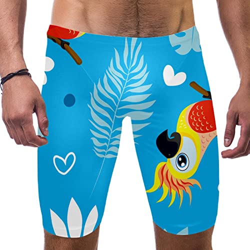 Bañador de pierna cuadrada para hombre tejido deportivo premium