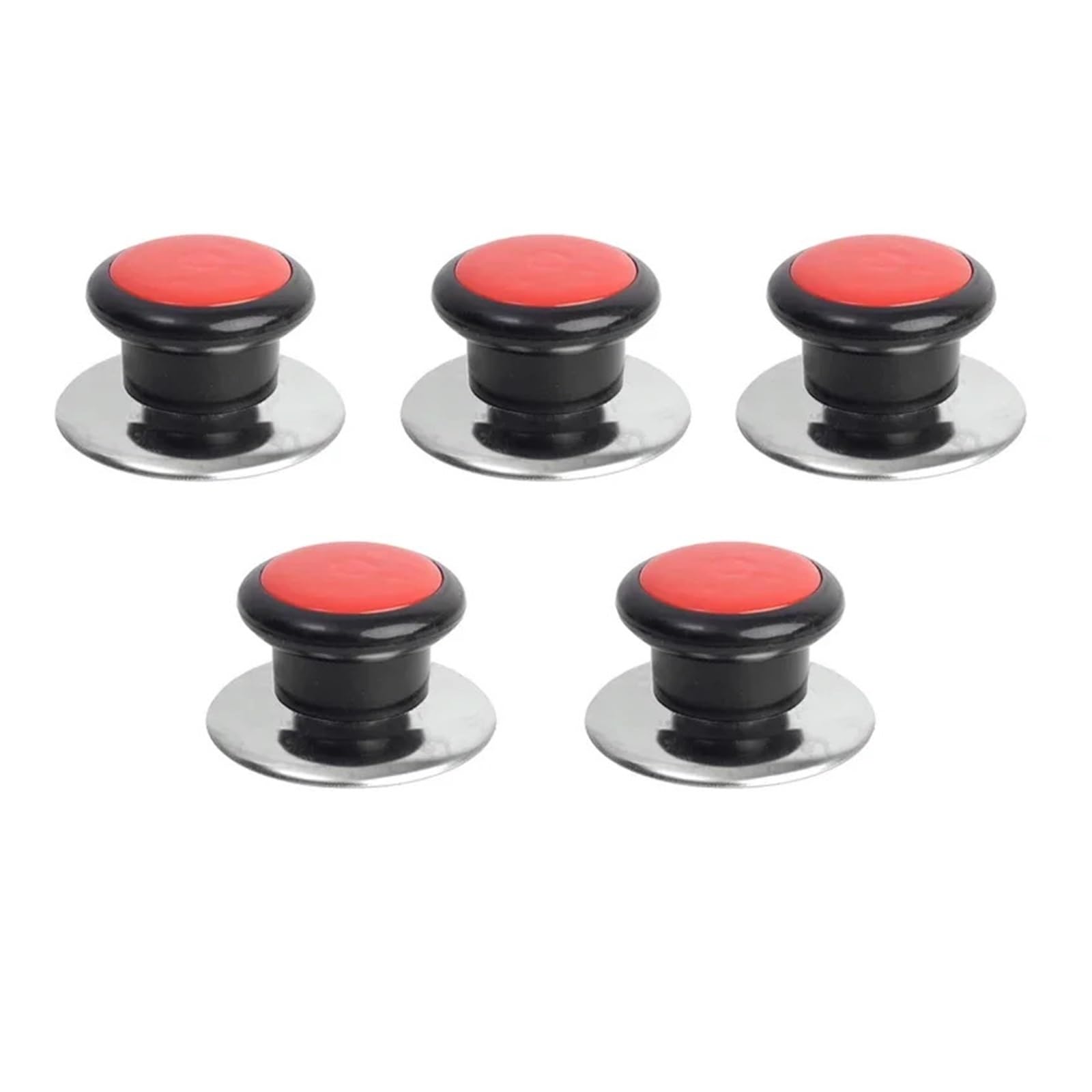 Yangshe Red 5Pcs 3 Pot Lid Handle Replacement Parts Kitchen Cookware Grip Accessories For Glass Steel & Silicone Lids(Red 5Pcs)